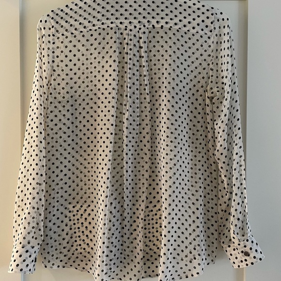 Club Monaco Sheer Silk Polkadot Blouse XS - Picture 3 of 3